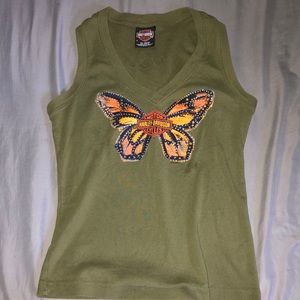 Hawaiian Harley Davidson tank top